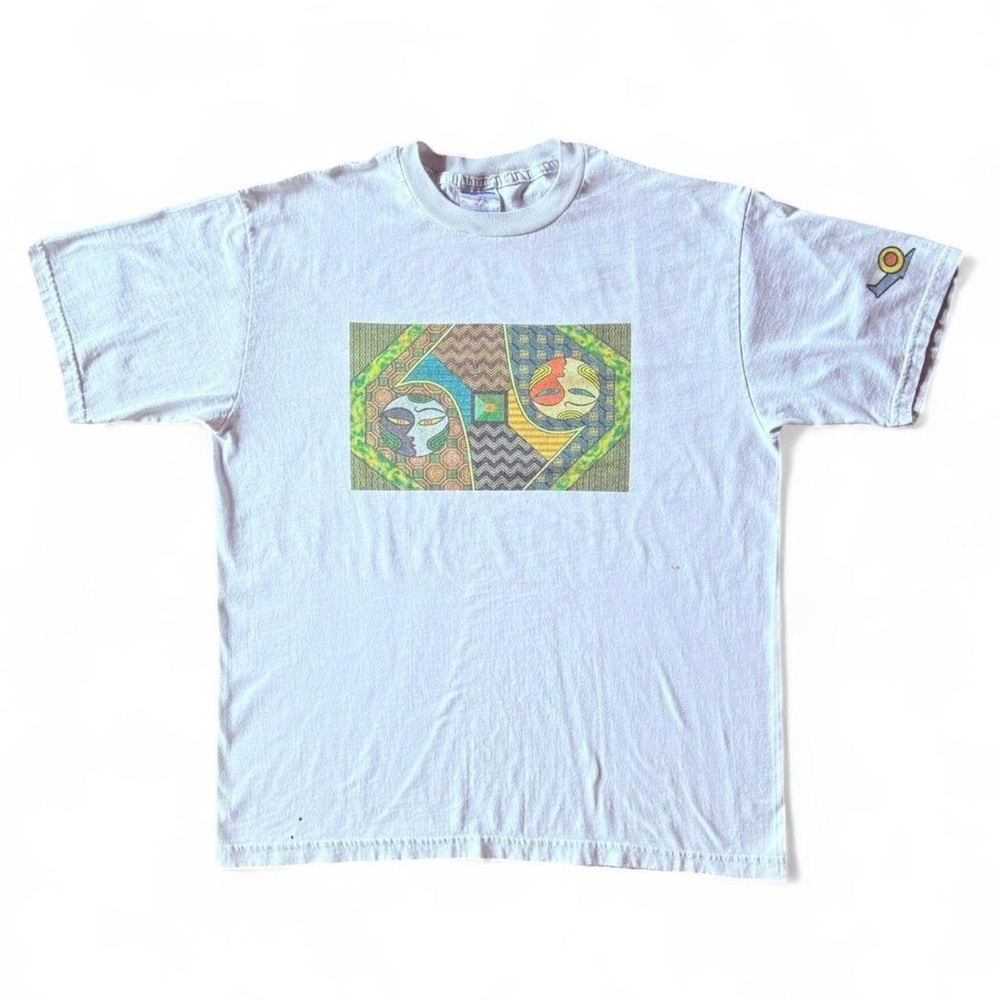 Vintage y2k 69 Art Mosaic Graphic Tee 21.5x25.5 Large